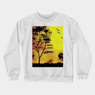 SUNSET TREES Pop Art Crewneck Sweatshirt